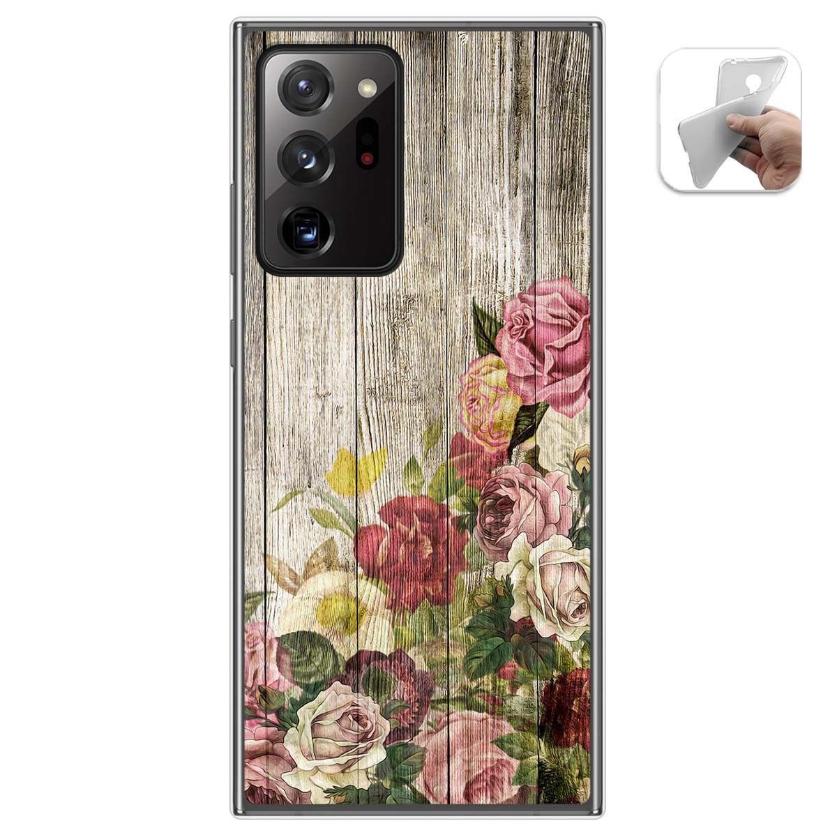 Tumundosmartphone Funda Gel Tpu para Samsung Galaxy Note 20 Ultra diseño Madera 08 Dibujos