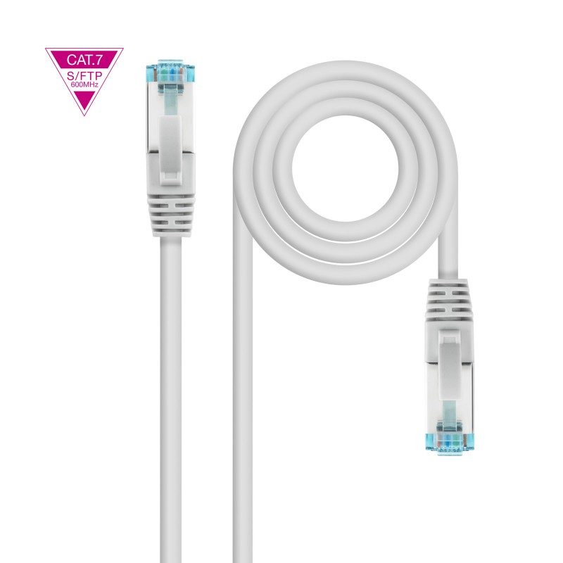 Nanocable - Cable de Red Cat.7 600MHZ LSZH SFTP PIMF AWG26, Gris, 1.5 m 10.20.1701-L150
