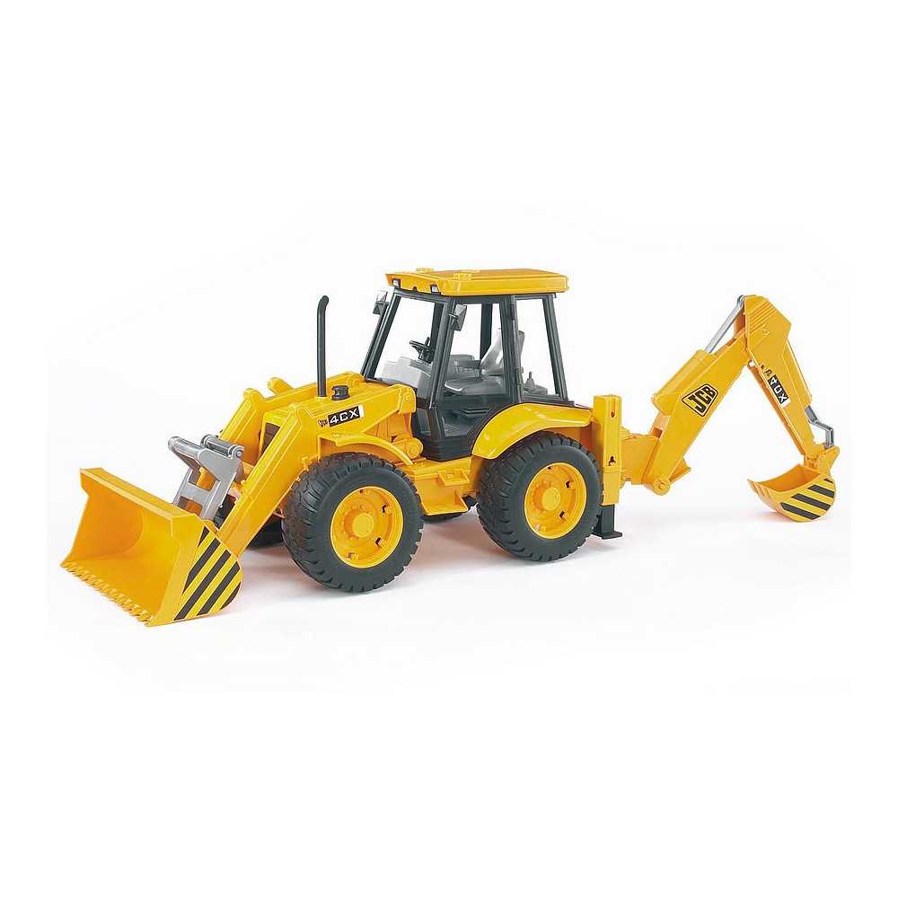Bruder Retroexcavadora JCB 4CX Funcionalidad Completa Neumáticos Seguros