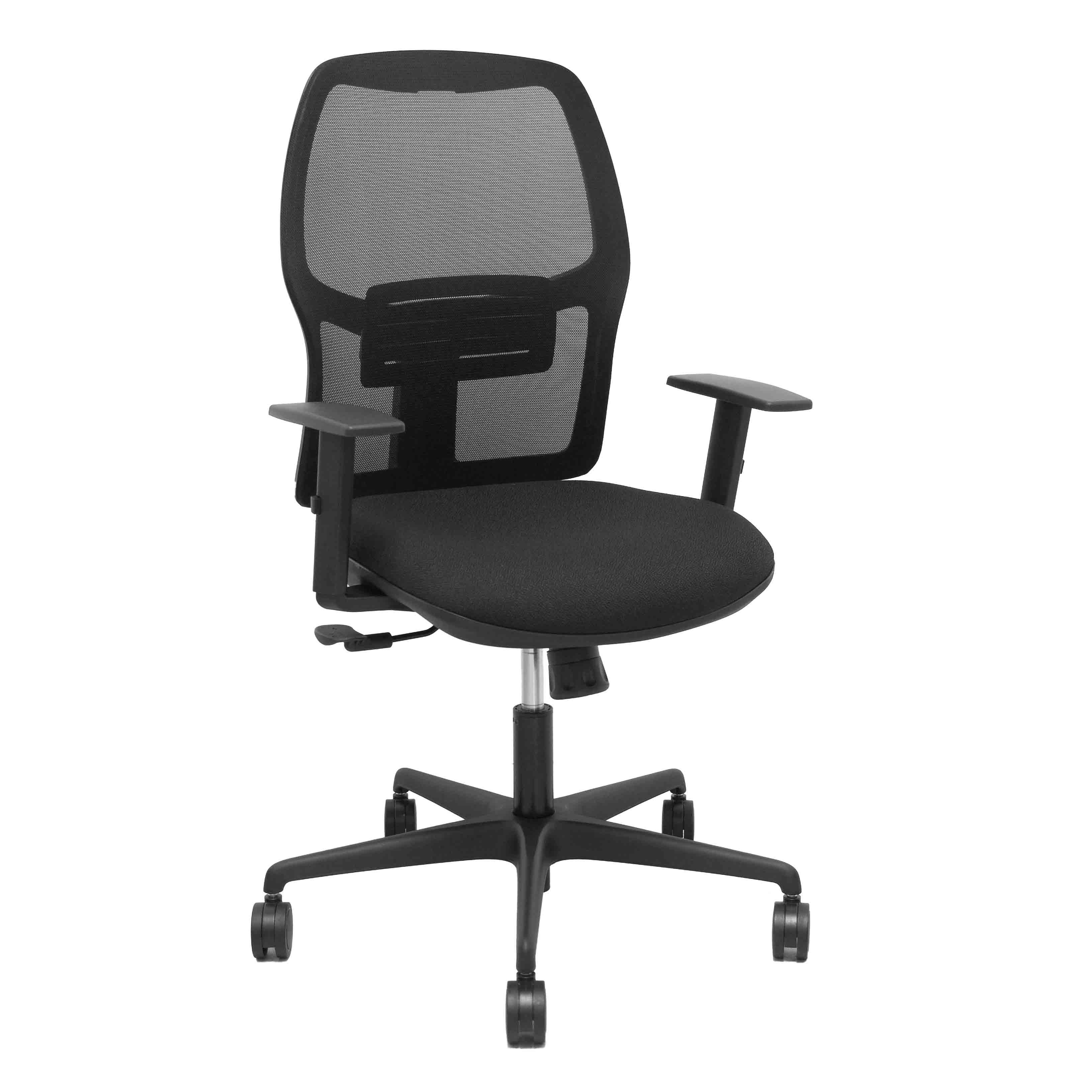 Silla Alfera sincro malla negra bali negro brazo regulable