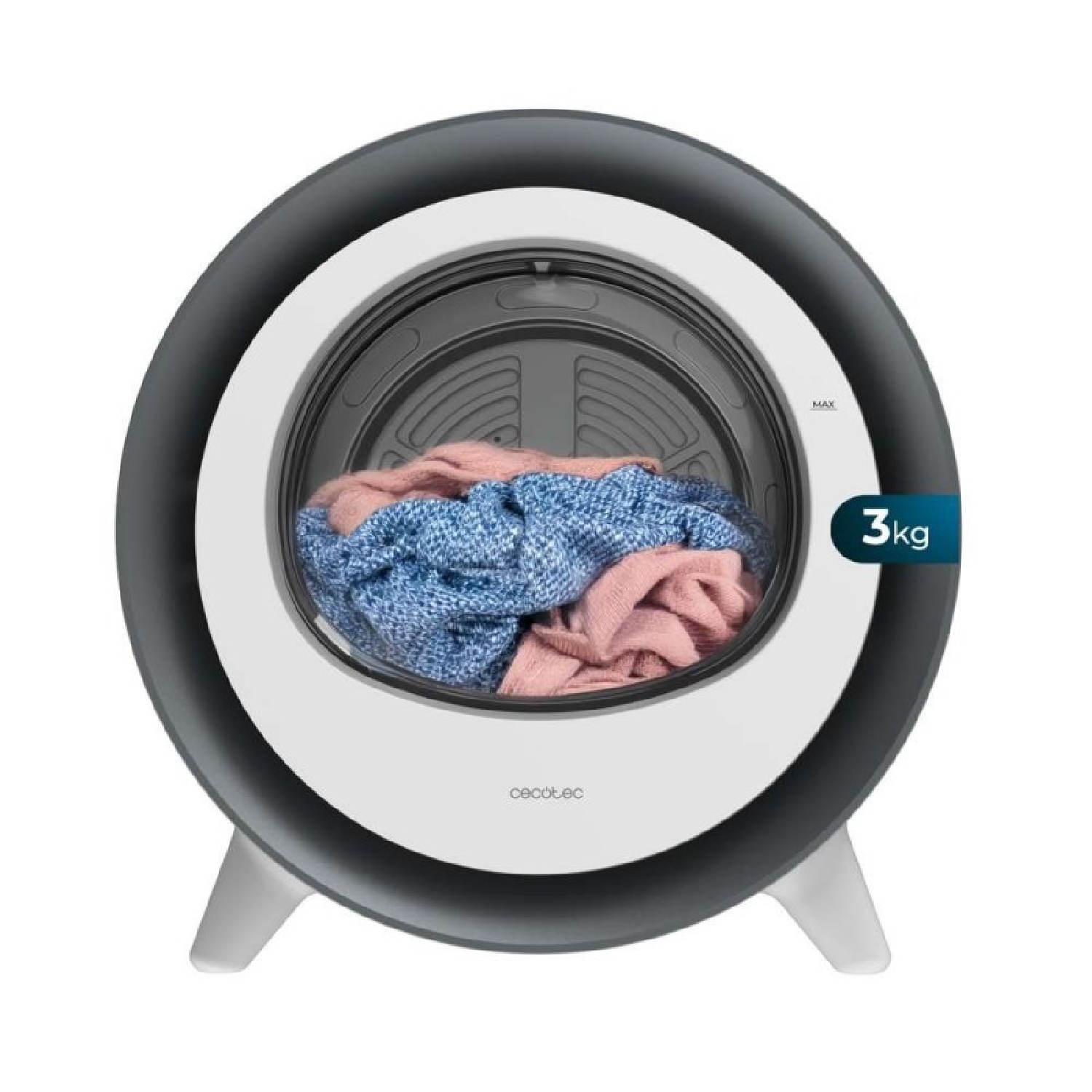 Cecotec Secadora Compacta de Evacuación 3 kg Bolero DressCode Dry 3500V Silver 8 programas Clase A Secado Automático Inteligente