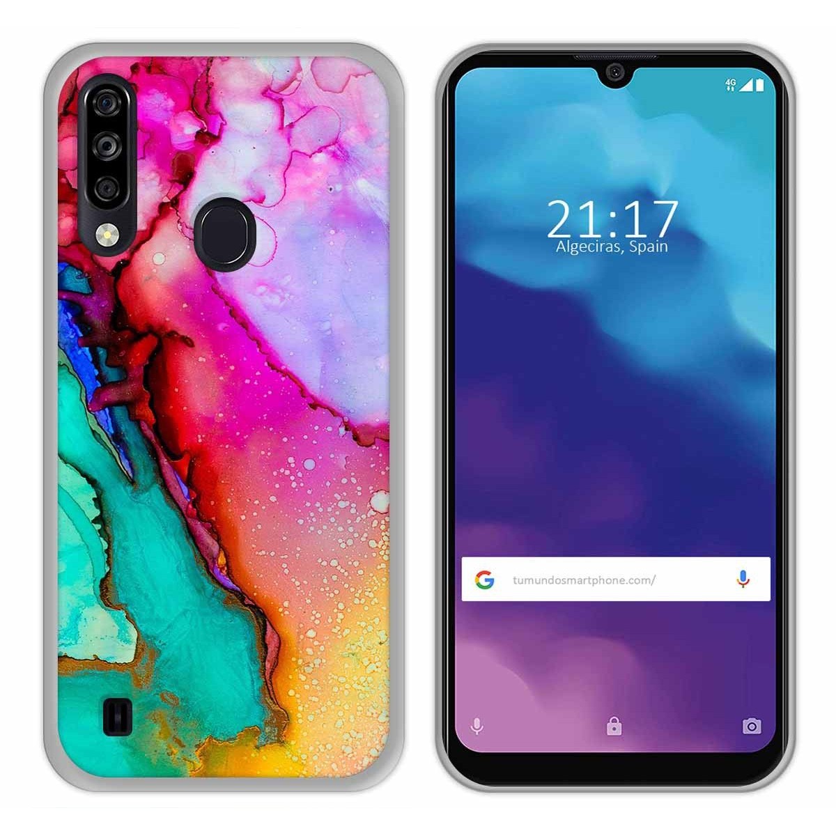 Tumundosmartphone Funda Gel Tpu para ZTE Blade A7 2020 diseño Mármol 15 Dibujos