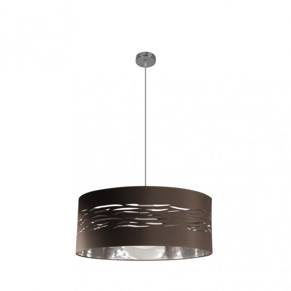 FABRILAMP Colgante Niebla 1xE27 Cromo marrón Plata 50D