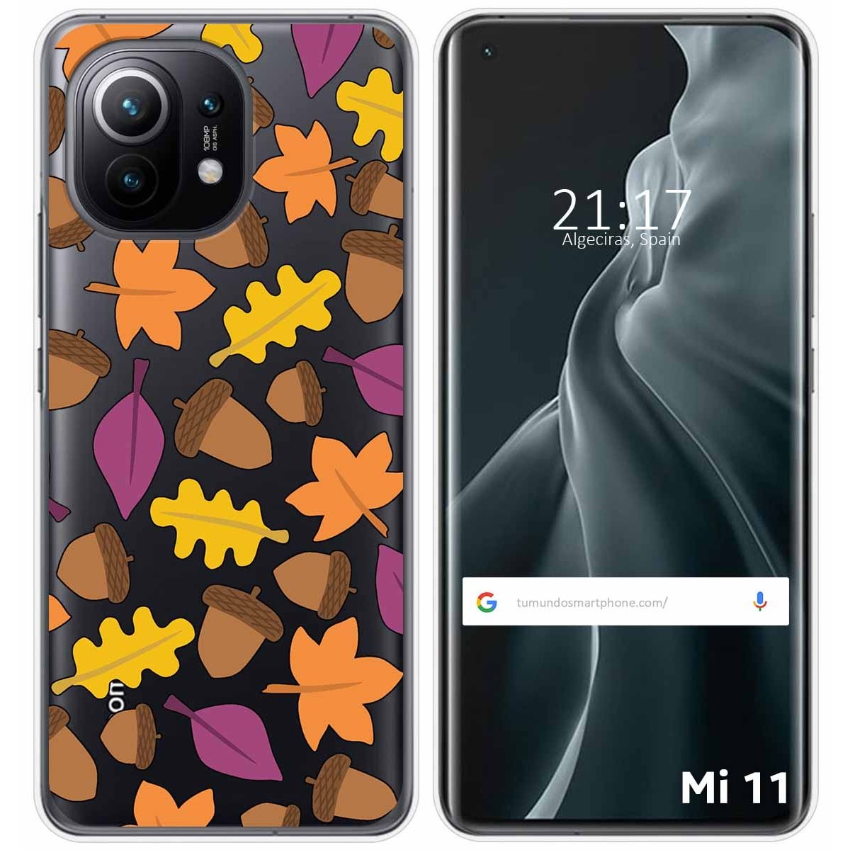 Tumundosmartphone Funda Gel Transparente para Xiaomi Mi 11 5G diseño Otoño Dibujos