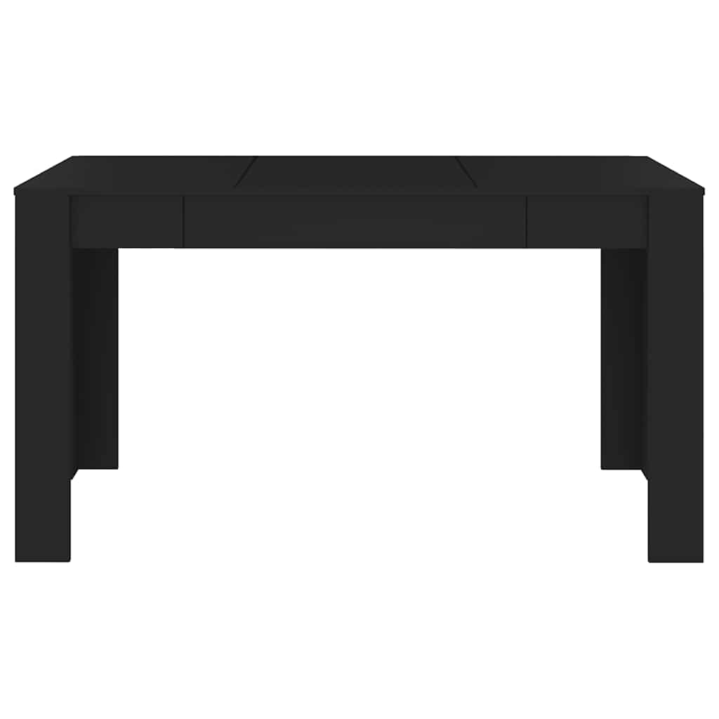 Mesa de comedor de madera contrachapada negro 140x74,5x76 cm