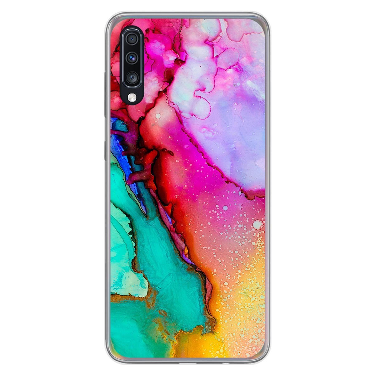 Tumundosmartphone Funda Gel Tpu para Samsung Galaxy A70 diseño Mármol 15 Dibujos