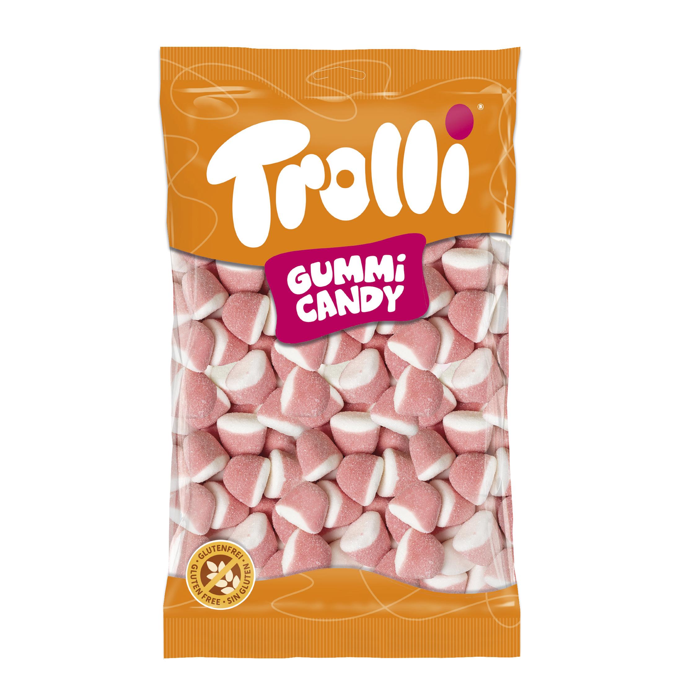 Trolli Besitos de Fresa Gominolas 1KG Sin Alérgenos