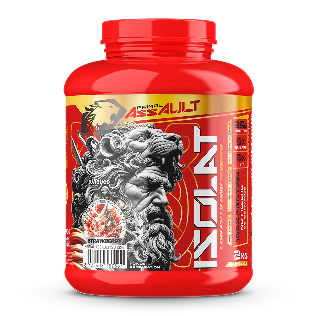 ISOLAT de PRIMAL ASSAULT es el aislado de proteina de suero más avanzado del mercado para garantizar el máximo desarrollo de masa muscular sin grasa ni azúcares: la más alta calidad. Sin trucos ni ingredientes ocultos