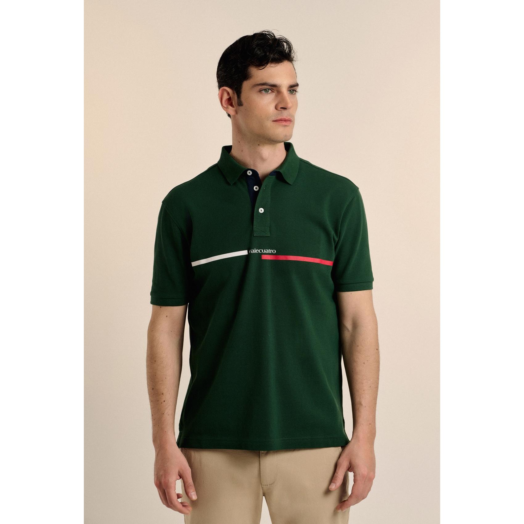 Polo Valecuatro clásico bandera verde intenso