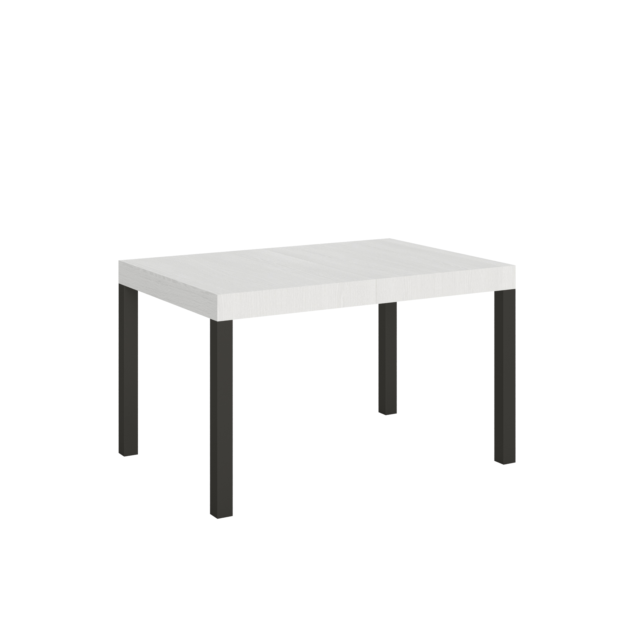 Mesa extensible 90x130/390 cm Everyday Blanco Fresno Estructura Antracita - Itamoby