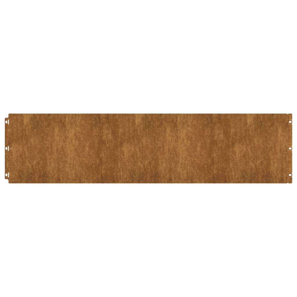 vidaXL Bordes de césped acero corten flexible 10 piezas Dimensiones 10 x 103 cm,  15 x 103 cm,  20 x 103 cm y mas