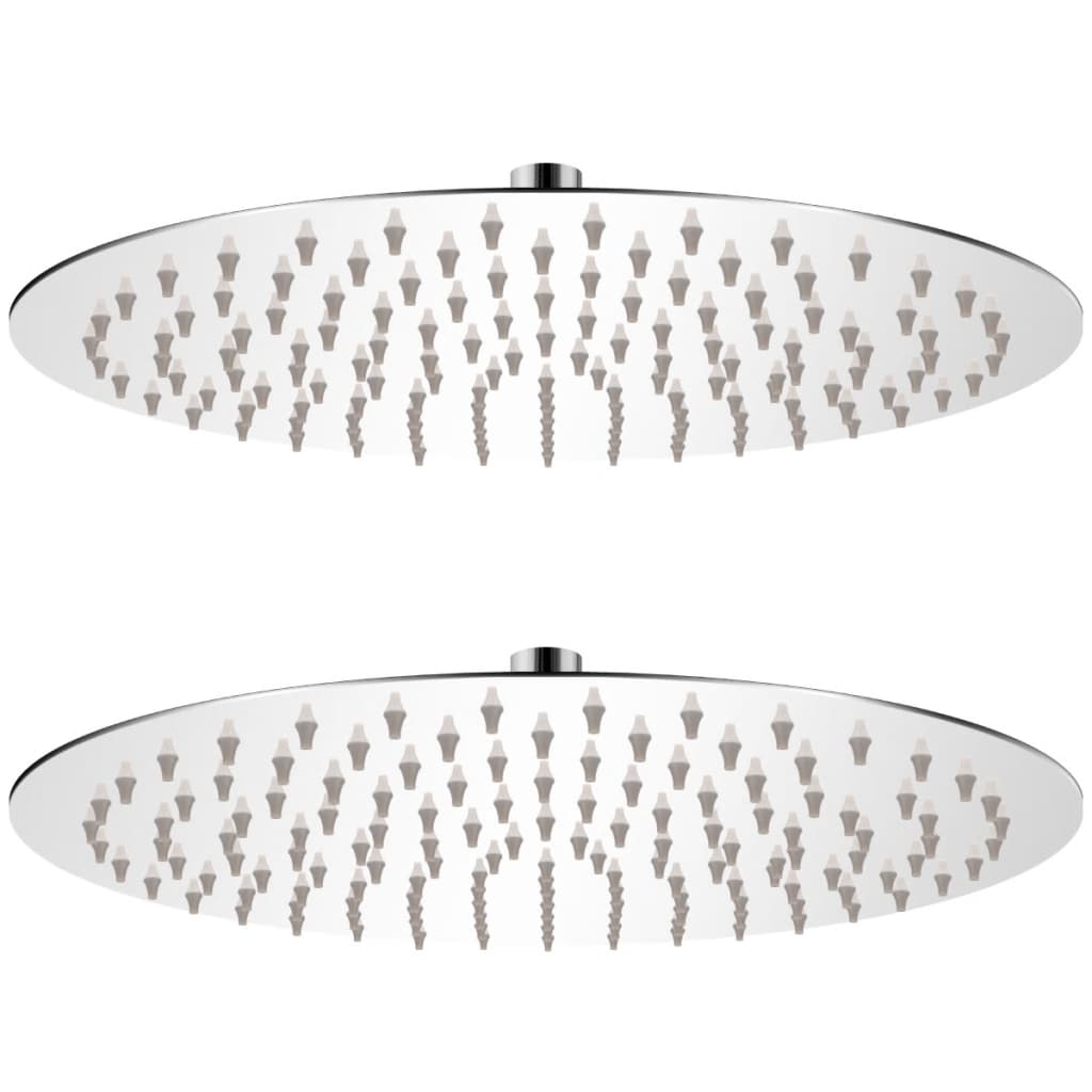vidaXL 2x Cabezales Ducha Efecto Lluvia Acero Inoxidable Cuarto Baño Dimensiones 20 x 20 cm,  Ø 20 cm,  30 x 20 cm y mas