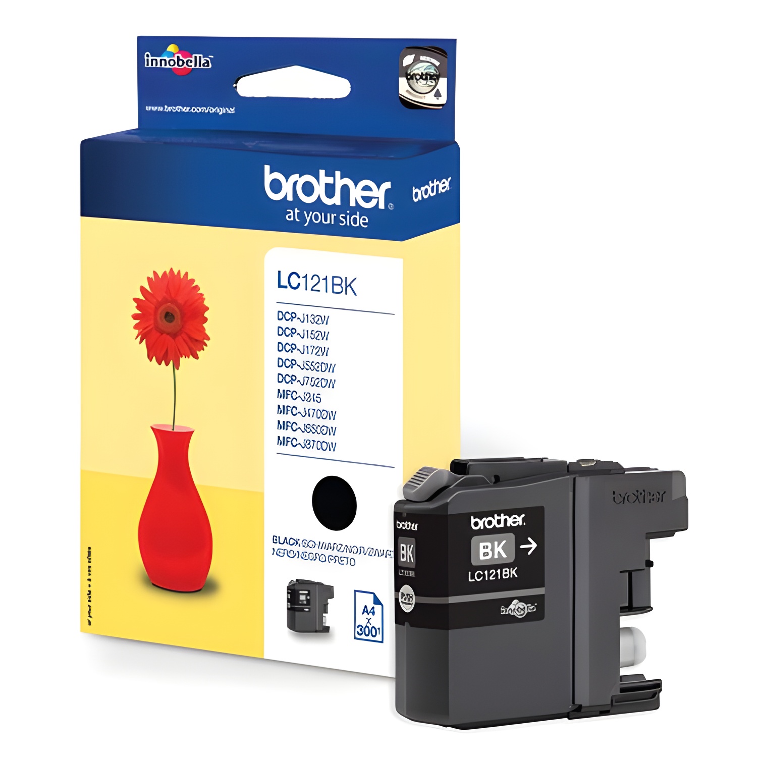 Cartucho de Tinta Brother LC-121BK Original para Impresora