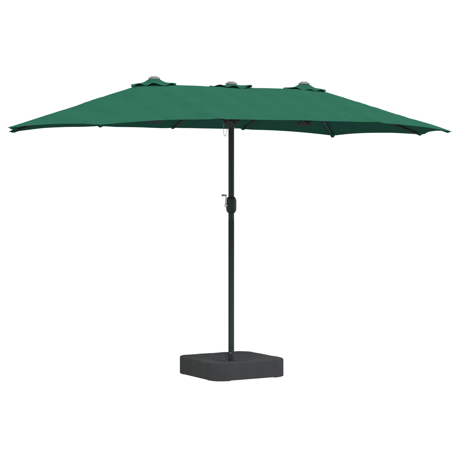 vidaXL Sombrilla de jardín Verde 385 x 209 x 244 cm Poliéster