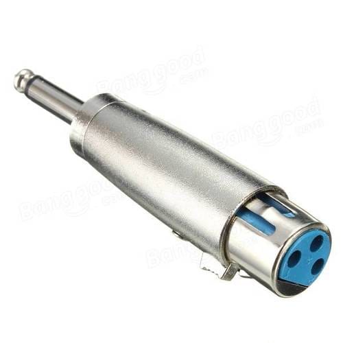 CABLEPELADO Adaptador XLR Mono 3 Pin Hembra - Jack 6.35 Macho Mono | Adaptador XLR a Jack | Apto para mezcladores, micrófonos, amplificadores, Ecualizador, teclados, Guitarras, Piano eléctrico, etc