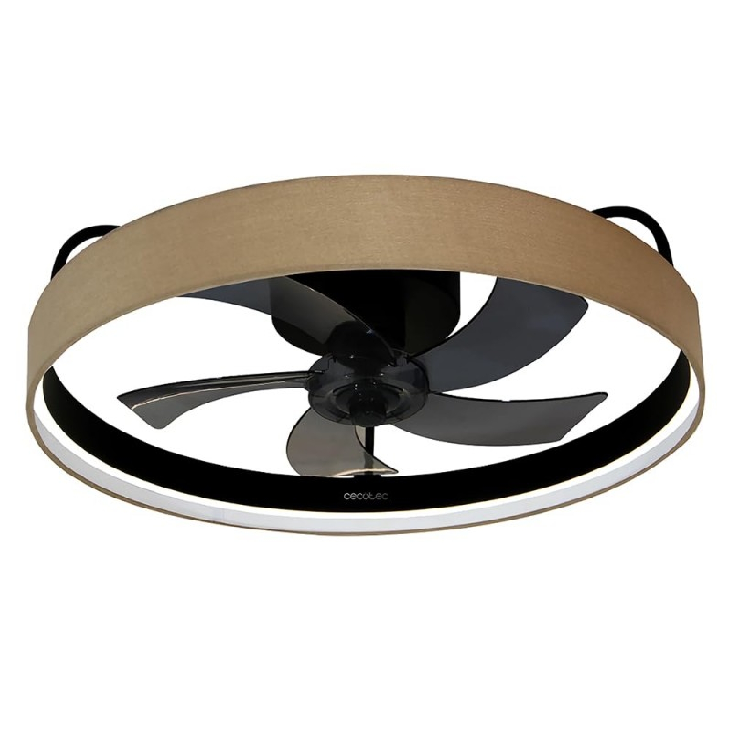 Cecotec Ventilador de Techo con Luz con Mando EnergySilence LampAero 650 Beige Design. Motor DC, 20W, LED de 45W