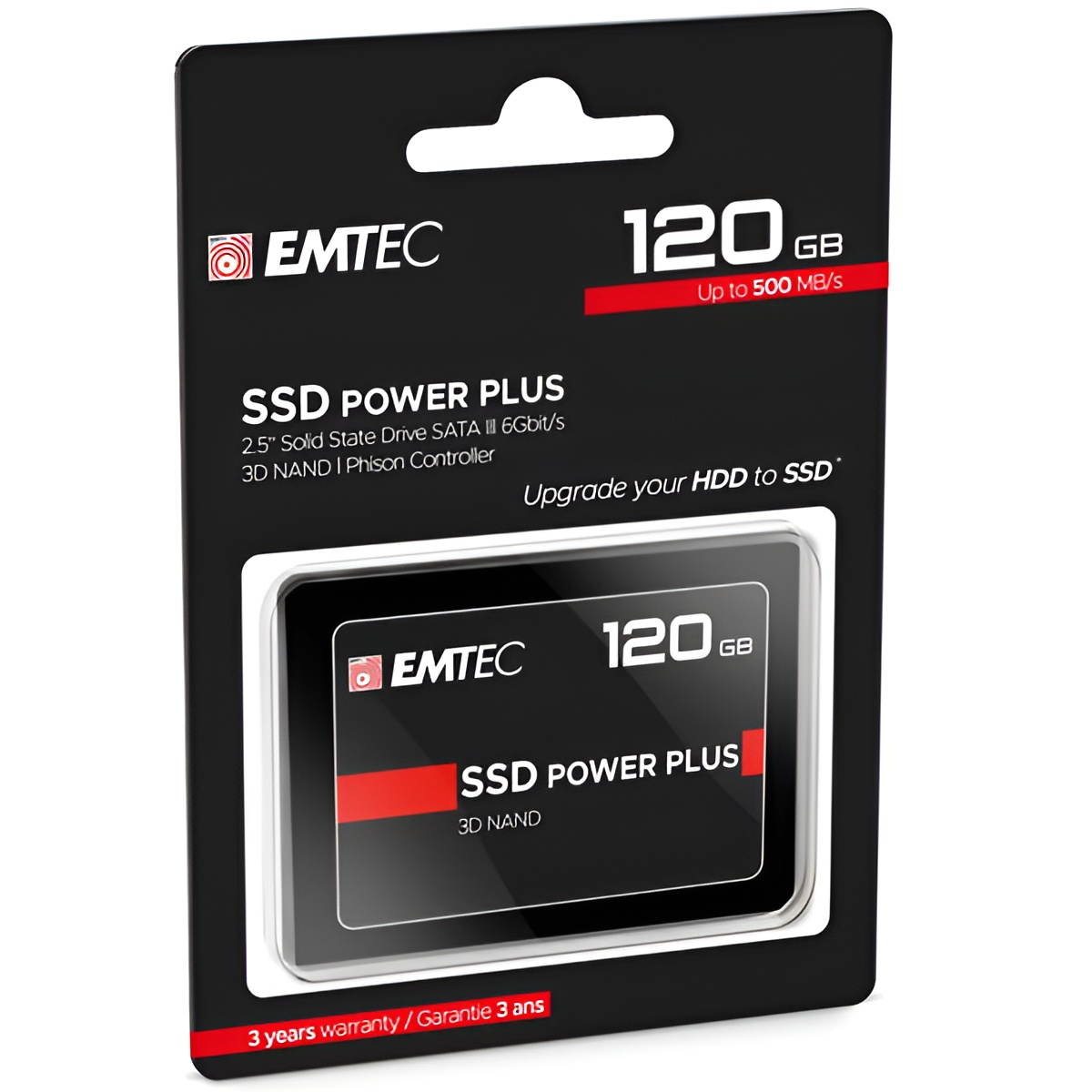 Disco duro ssd 120gb power plus x150 emtec (500mb/s escritura) ecssd480gx150