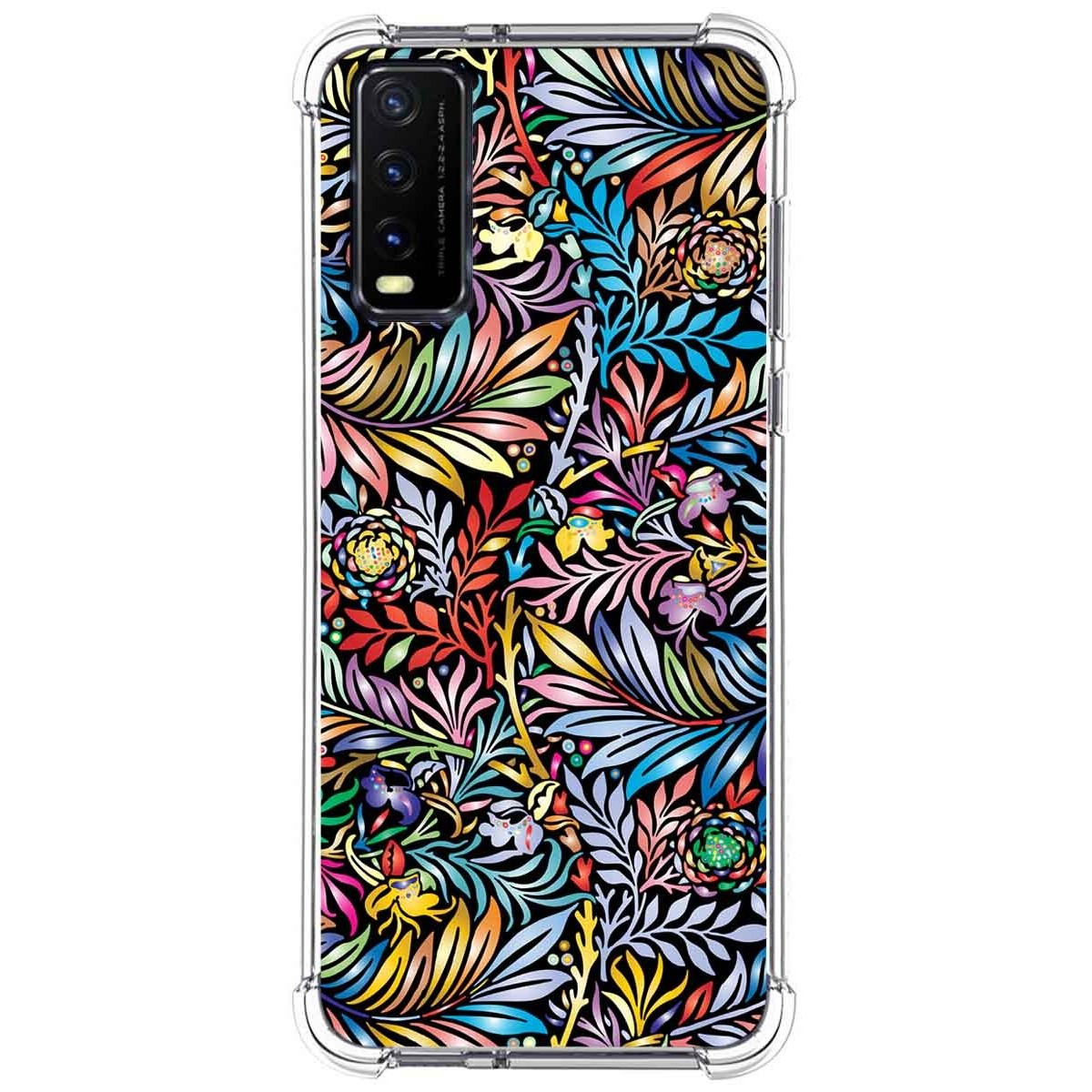 Funda Silicona Antigolpes para Vivo Y20s / Y11s diseño Flores 04 Dibujos