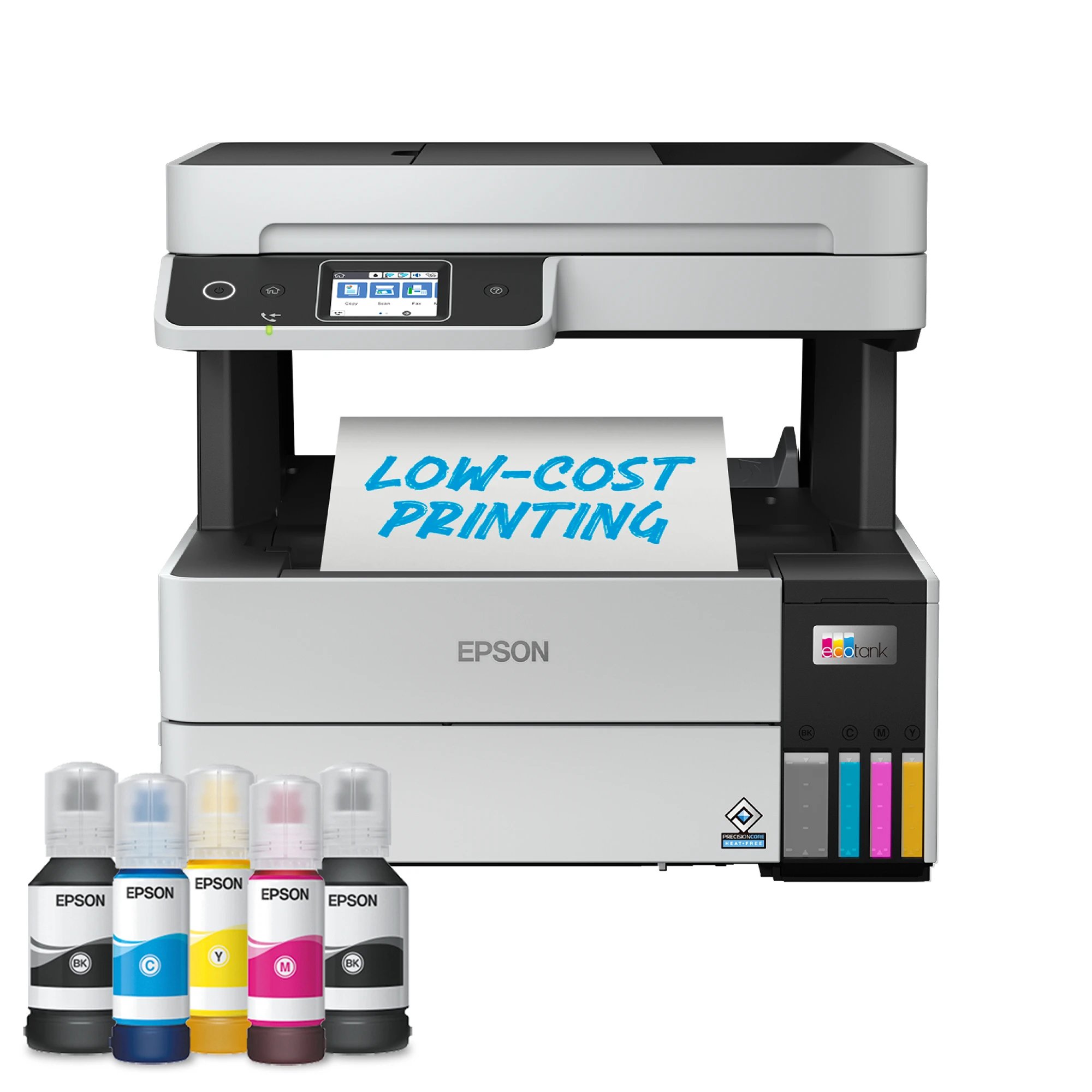 Impresora Inyección de tinta 4 A Wifi Epson ET-5185  | 13, 8 ppm en monocromo / 8, 9, 4.800 Hz, Fax, ADF y conectividad, Escáner, Negro