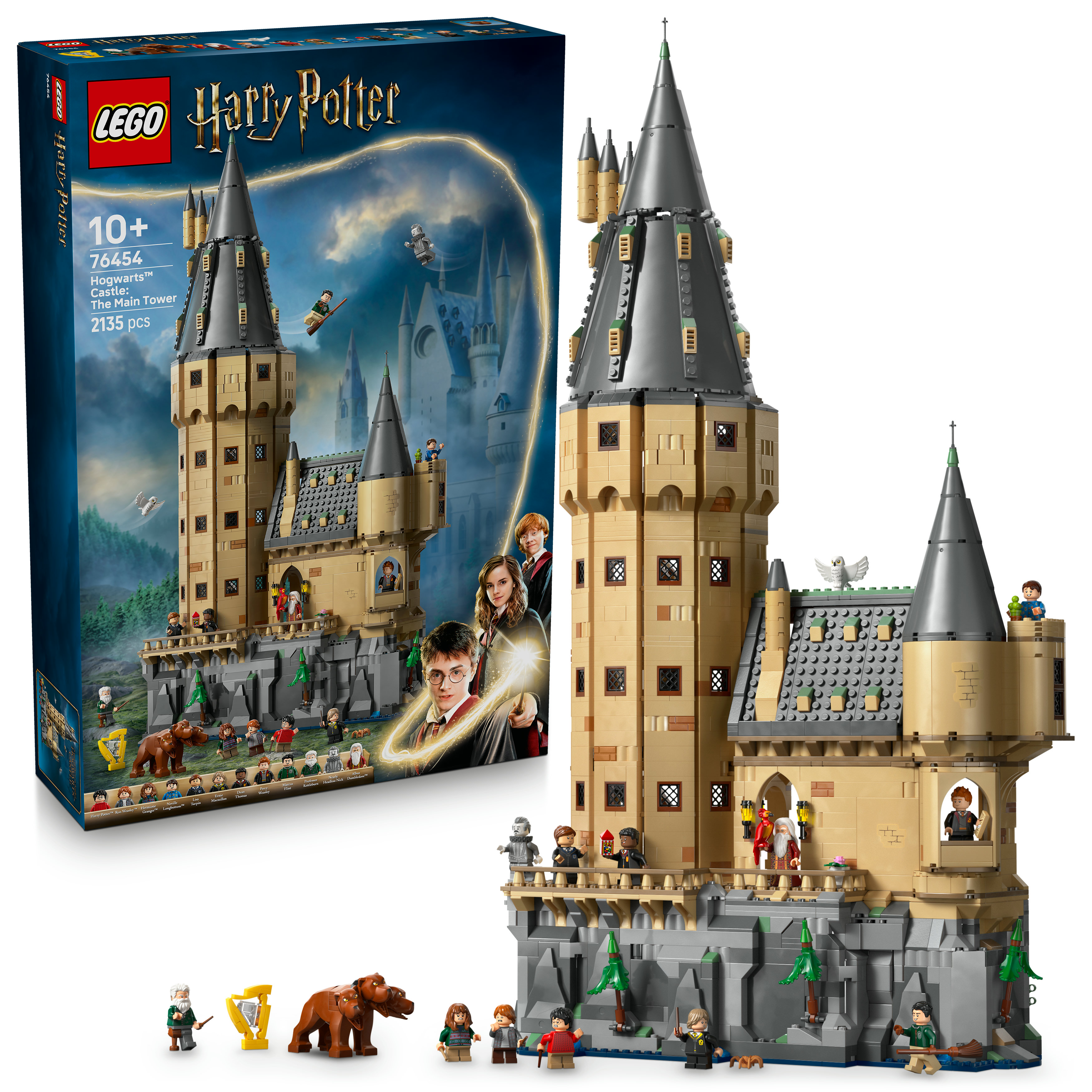 LEGO 76454 Harry Potter: Castillo de Hogwarts Torre Central para Construir, Set con 12 Minifiguras, Escaleras Giratorias y Habitaciones Secretas, Ideal para Fans del Mundo Mágico