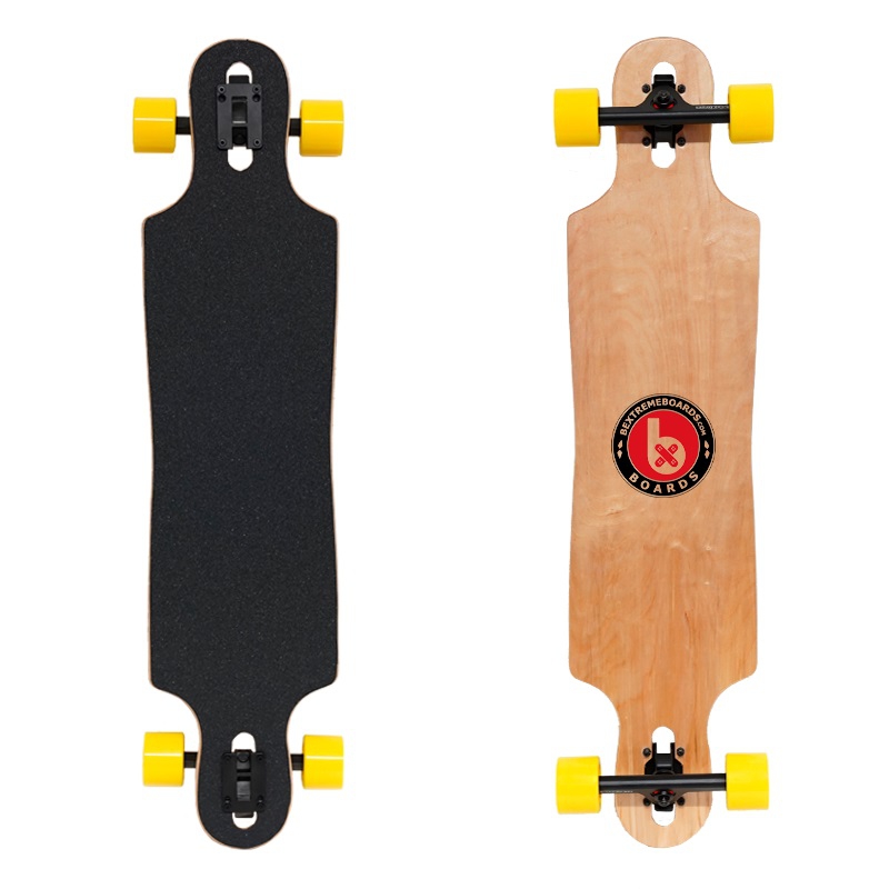 Bextreme Longboard Completo Skull 40", Tabla Longboard Kit Largo Loaded Mujer Hombre Madera Skateboard Pro topmount Flex