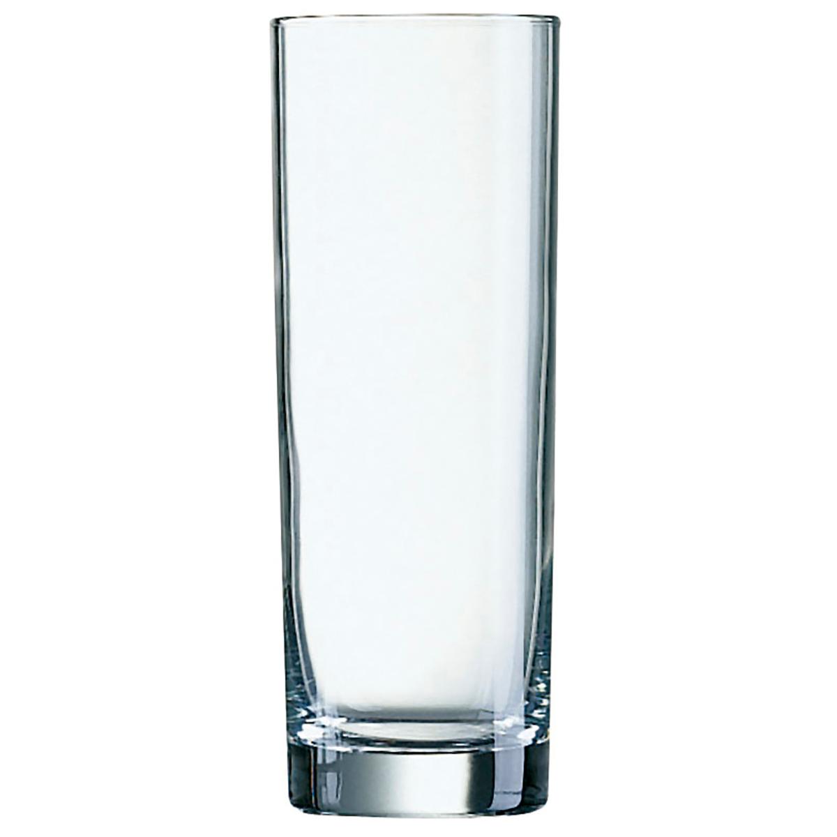 Arcoroc - ARCOROC ISLANDE Caja 6 Vasos Altos Vidrio 31CL Transparente Brillo Fabricado en Francia , Facil de limpiar Reciclable , Ecológico , 100% higiénico , No poroso , Material 100% saludable , Larga duración No Apto Microondas , Apto Frigorífico 6 vasos altos 3