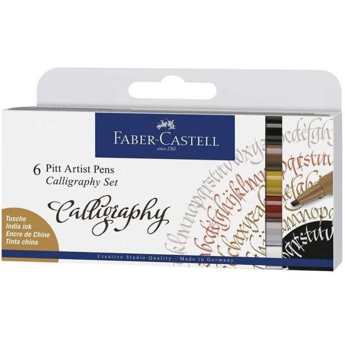 FABER SET 6 ROTULADORES FABER CASTEL PITT CALIGRAFIA MULTICOLOR CALLIGRAPHY