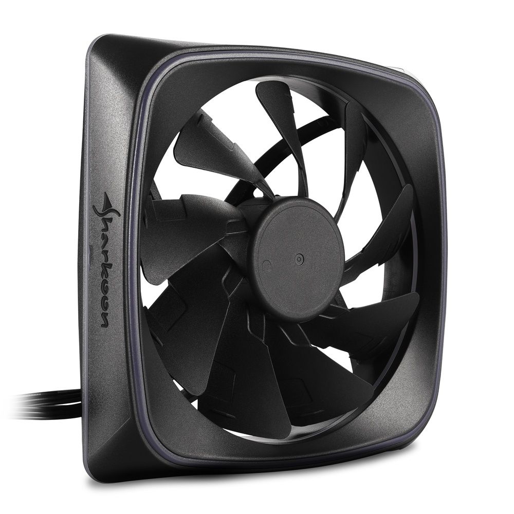 Sharkoon - Ventilador de caja Shark Lights DSP00000000744 de 120 mm con iluminación RGB direccionable, perfil estándar de 25 mm, bajo nivel de ruido de 15 dB y consumo eficiente de 0,15 A a 12 V para torres de PC