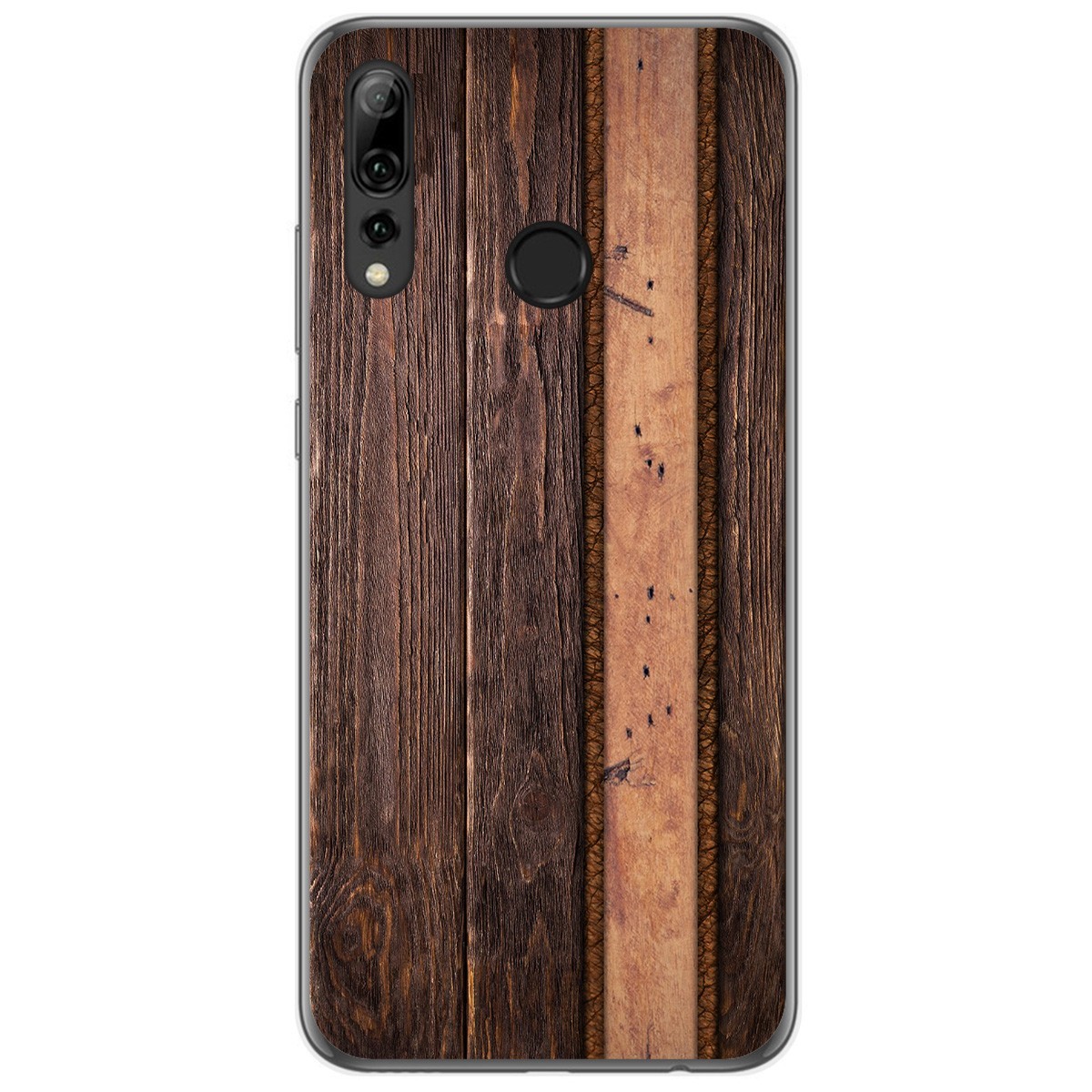Tumundosmartphone Funda Gel Tpu para Huawei P Smart Plus 2019 diseño Madera 05 Dibujos