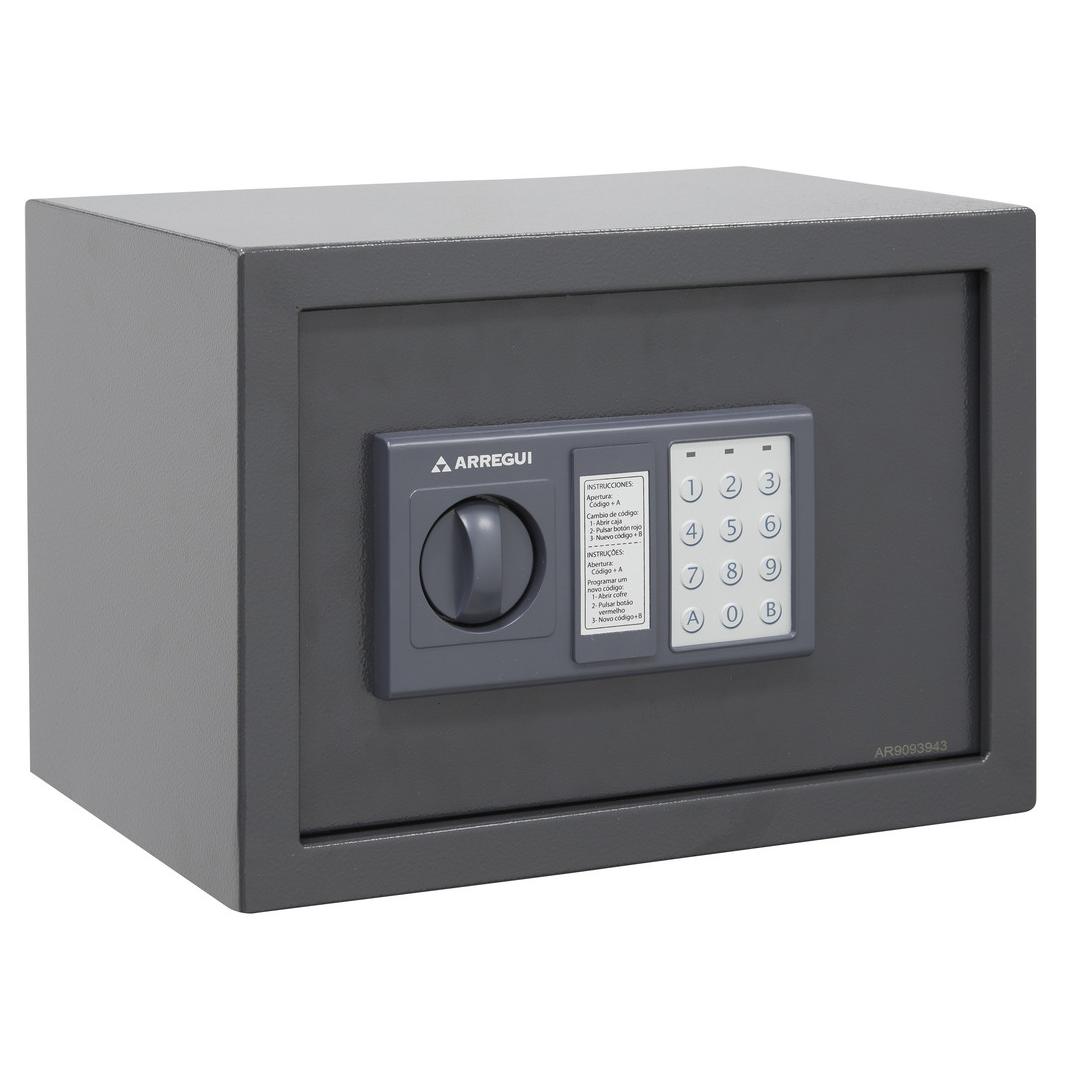 ARREGUI Class T25EB Caja Fuerte de Acero con Cerradura Electrónica, Teclado con Código Programable, Caja de Seguridad para Casa y Hogar, con Llave de Emergencia, 25 x 35 x 25 cm, 17 L