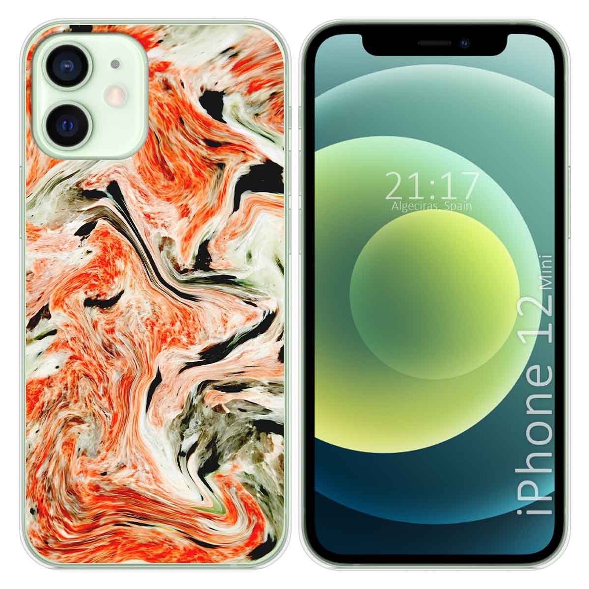 Tumundosmartphone Funda Gel Tpu para Iphone 12 Mini (5.4) diseño Mármol 12 Dibujos