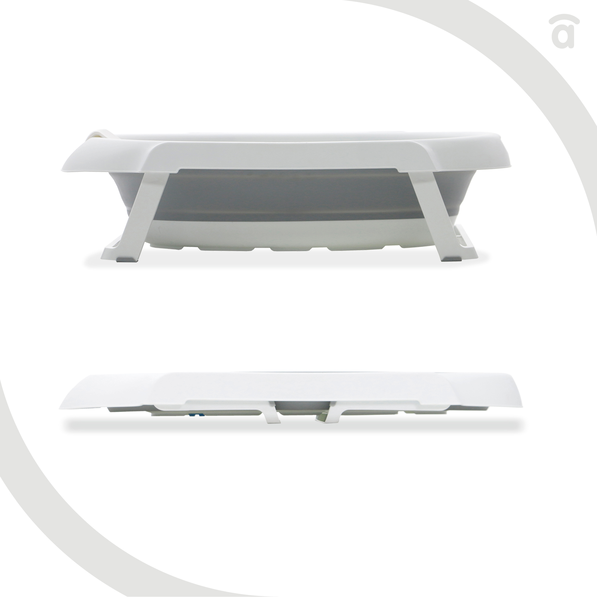 Asalvo Bañera Plegable para Bebés Curviflex - Diseño compacto válido desde recién nacido hasta 36 meses - Segura y adaptable - Fácil de guardar y transportar