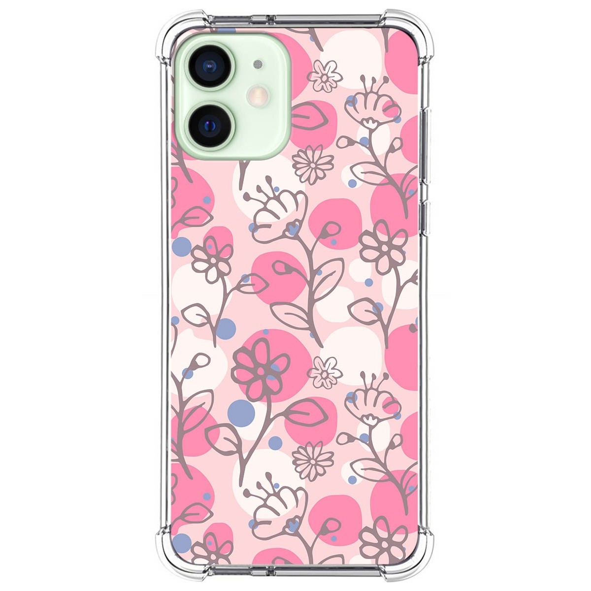 Funda Silicona Antigolpes para Iphone 12 Mini (5.4) diseño Flores 07 Dibujos