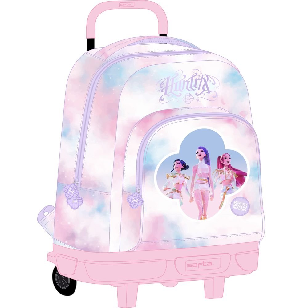 SAFTA MOCHILA GDE. C/RUEDAS COMPACT EXTRAIBLE K-POP DH ARTIST K-POP DH ARTIST 22x33x45 Cms.