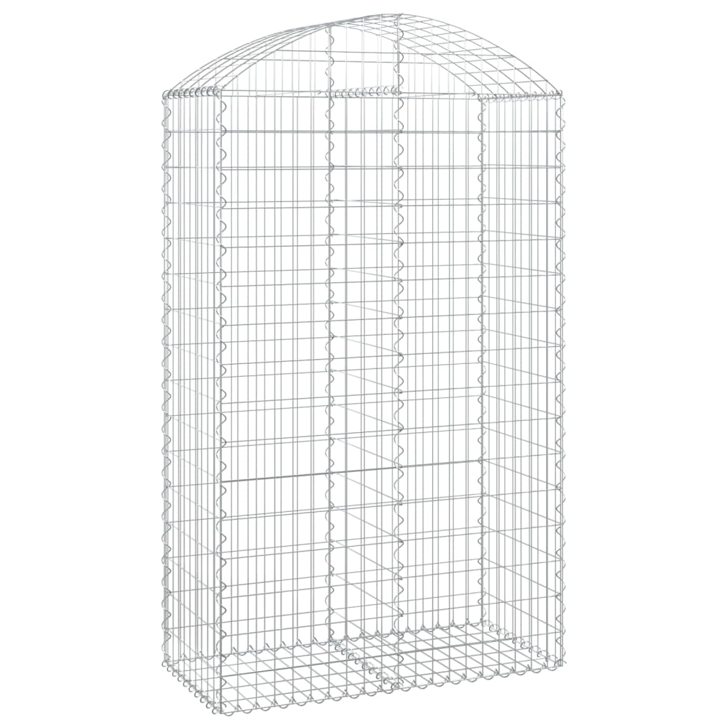 Vidaxl Cesta de Gaviones Forma Arco Hierro Galvanizado 100 X 30 X 80/100 Cm