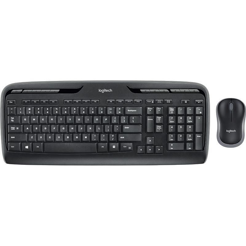 Logitech MK330 Combo Teclado y Ratón Inalámbrico parta Windows, Disposición QWERTY Inglés Reino Unido, Negro