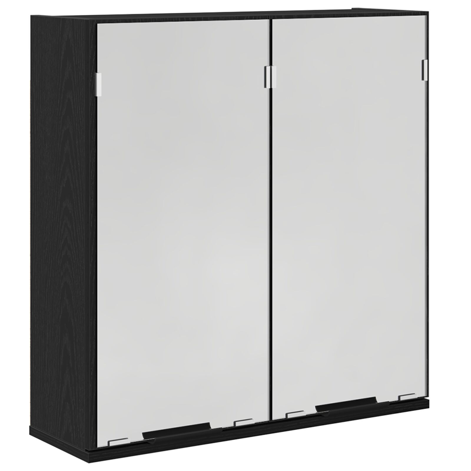Gabinete Espejo de Baño vidaXL - Roble Negro, 64x20x66.5 cm, Hecho de Madera Elaborada