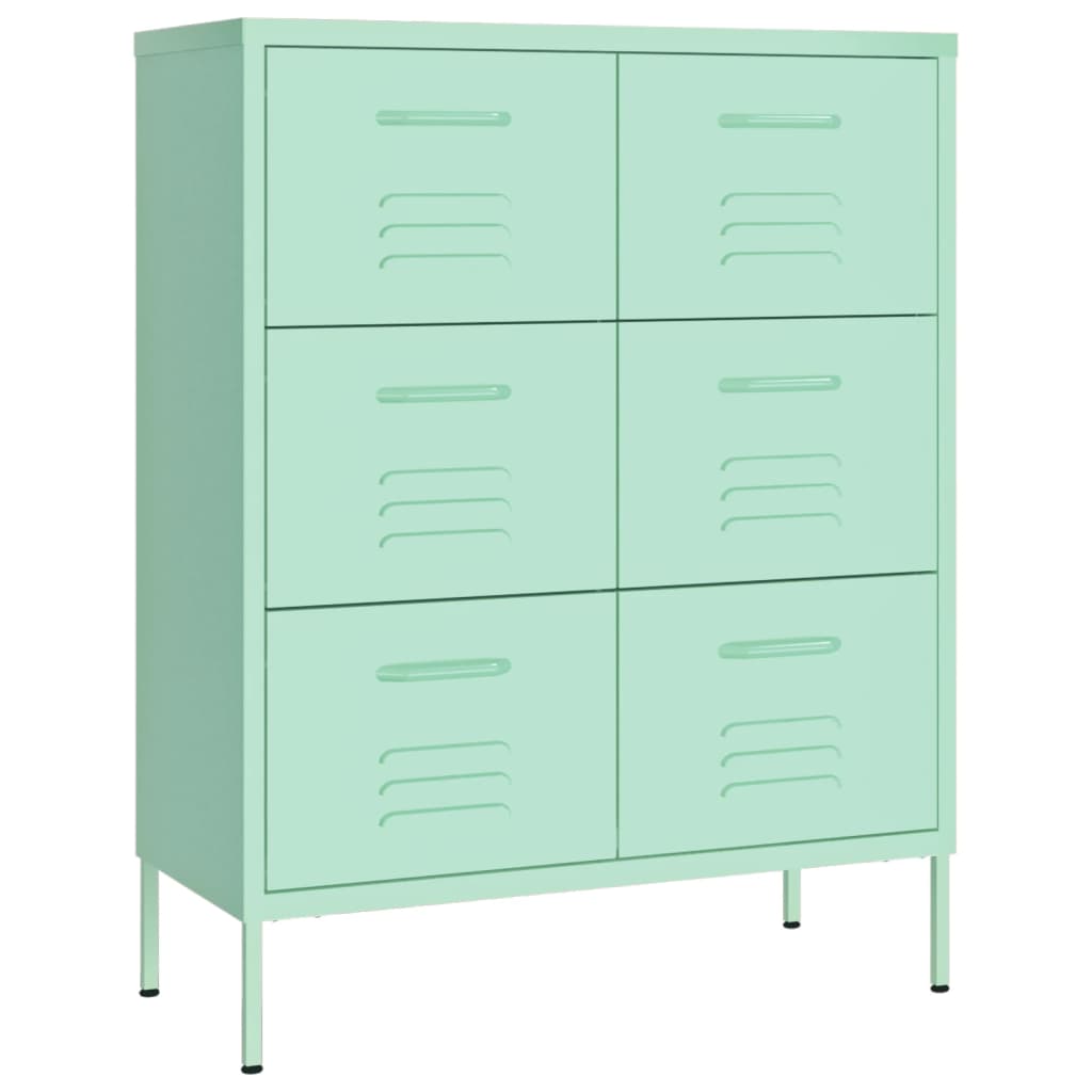 vidaXL Armario de almacenamiento acero mint 80x35x101,5 cm