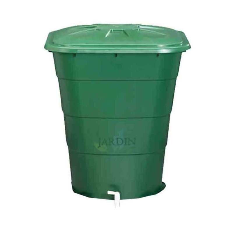 GRAF Depósito de Agua de Polipropileno 200 L Graf. Recuperador de agua con Tapadera + Grifo, 70x70x82 cm, gris
