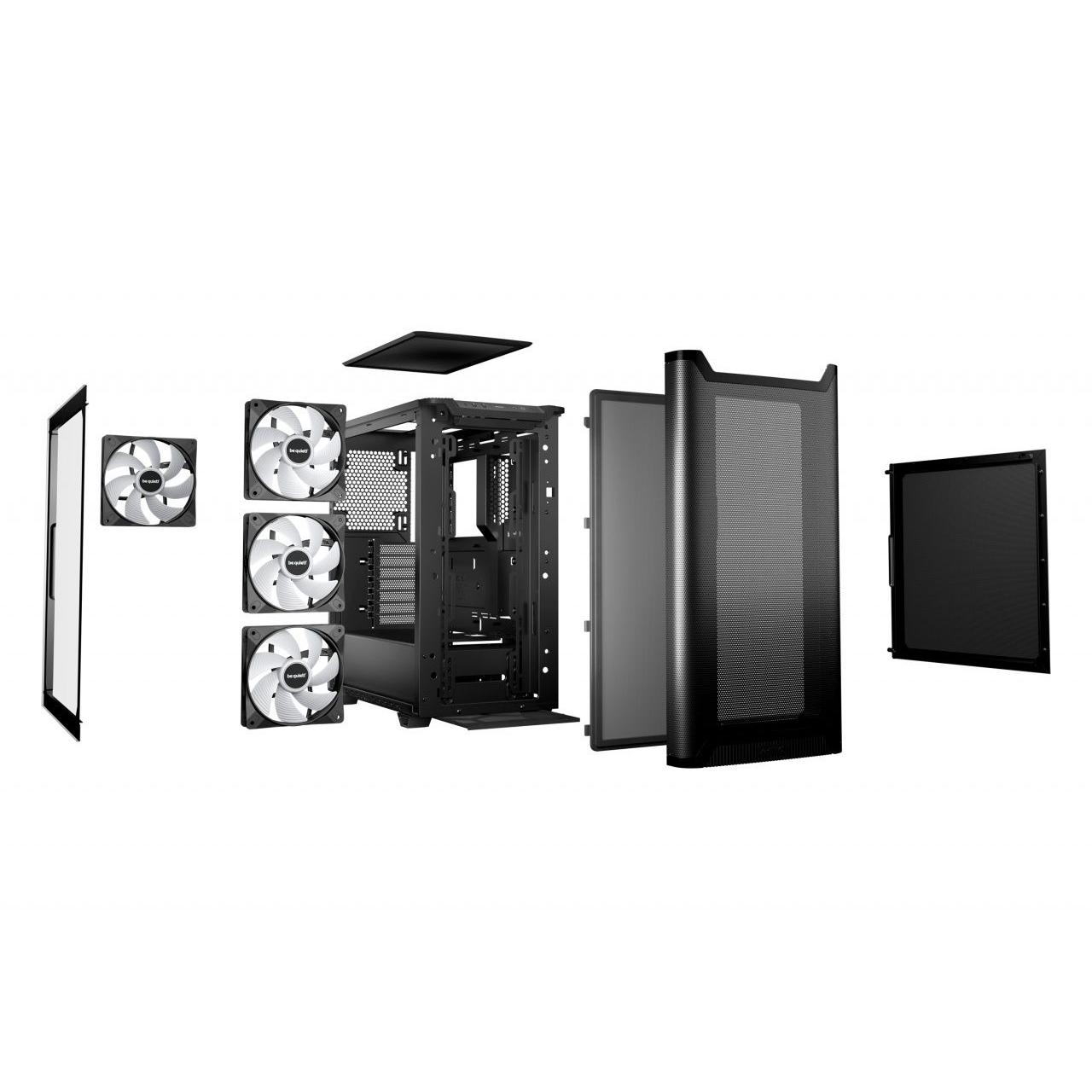Be Quiet! - Caja de PC CJ11541957 Midi Tower con diseño elegante y funcionalidad superior, para gaming y trabajo profesional, color negro