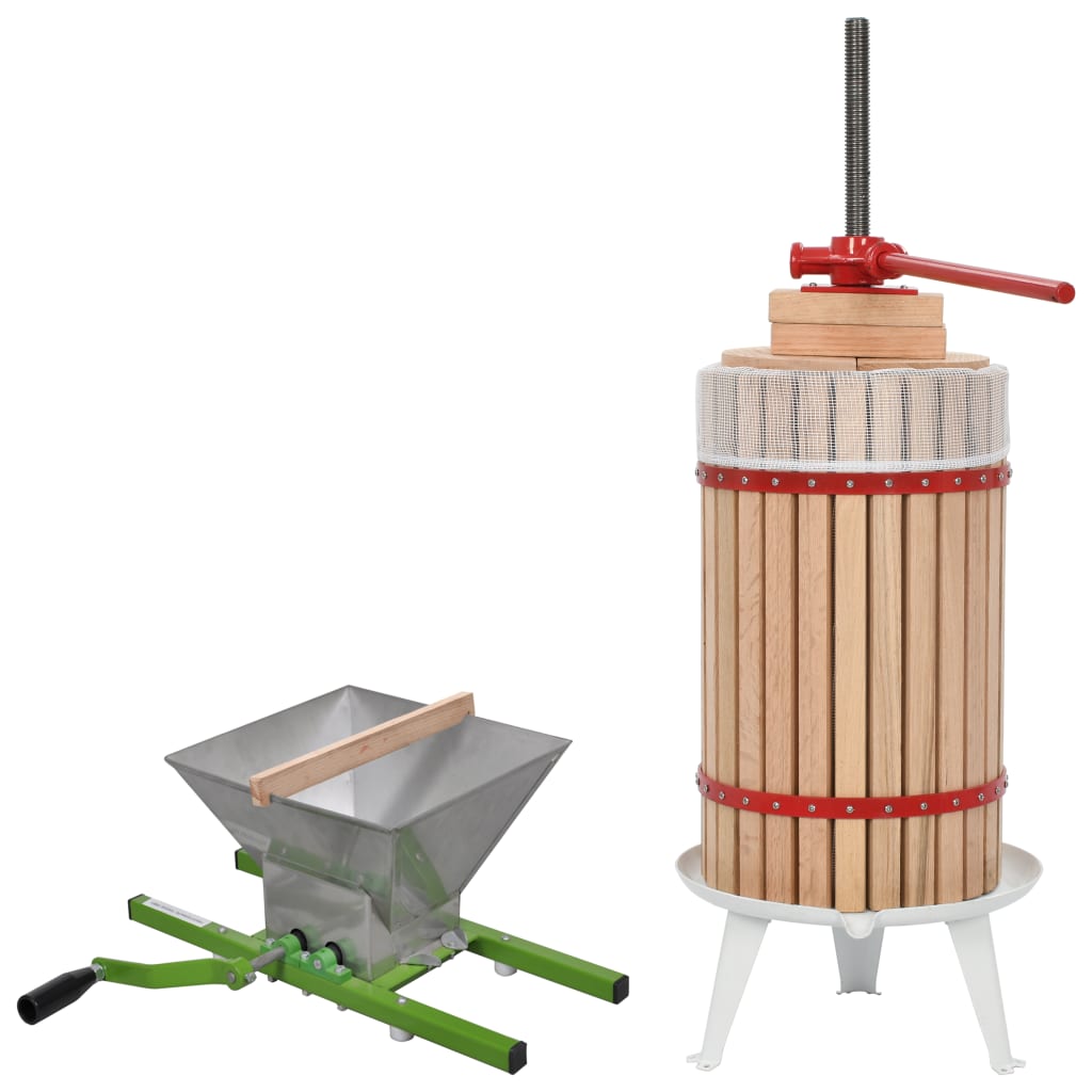 vidaXL Prensa y Trituradora de Frutas y Vinos Tradicional Capacidad 6 l,  triturador 7 L,  12 l y mas