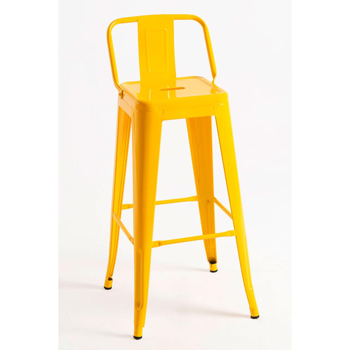 Regalos Miguel - Packs Taburetes Altos - Pack 6 Taburetes Torix Respaldo - Amarillo