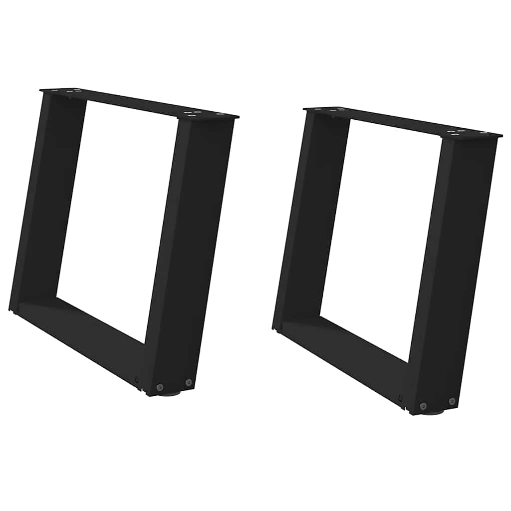 vidaXL Patas para mesa de centro en forma de U (2 unidades) 70 x (42-43) cm, acero