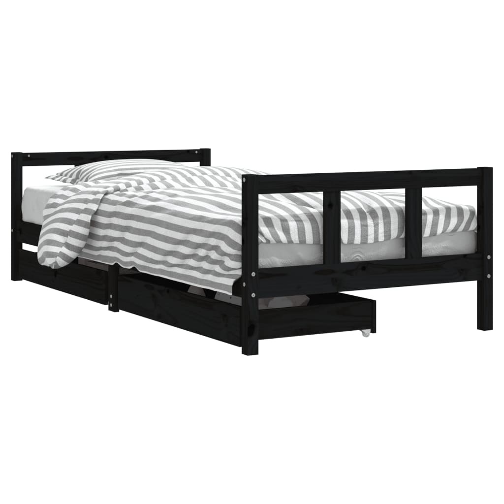 vidaXL Estructura cama niños con cajones madera pino 90x200 cm