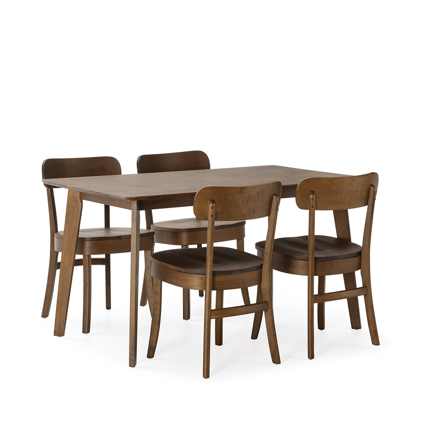 VS Venta-Stock Juego de mesa 140x80 cm y 4 sillas de comedor Nala