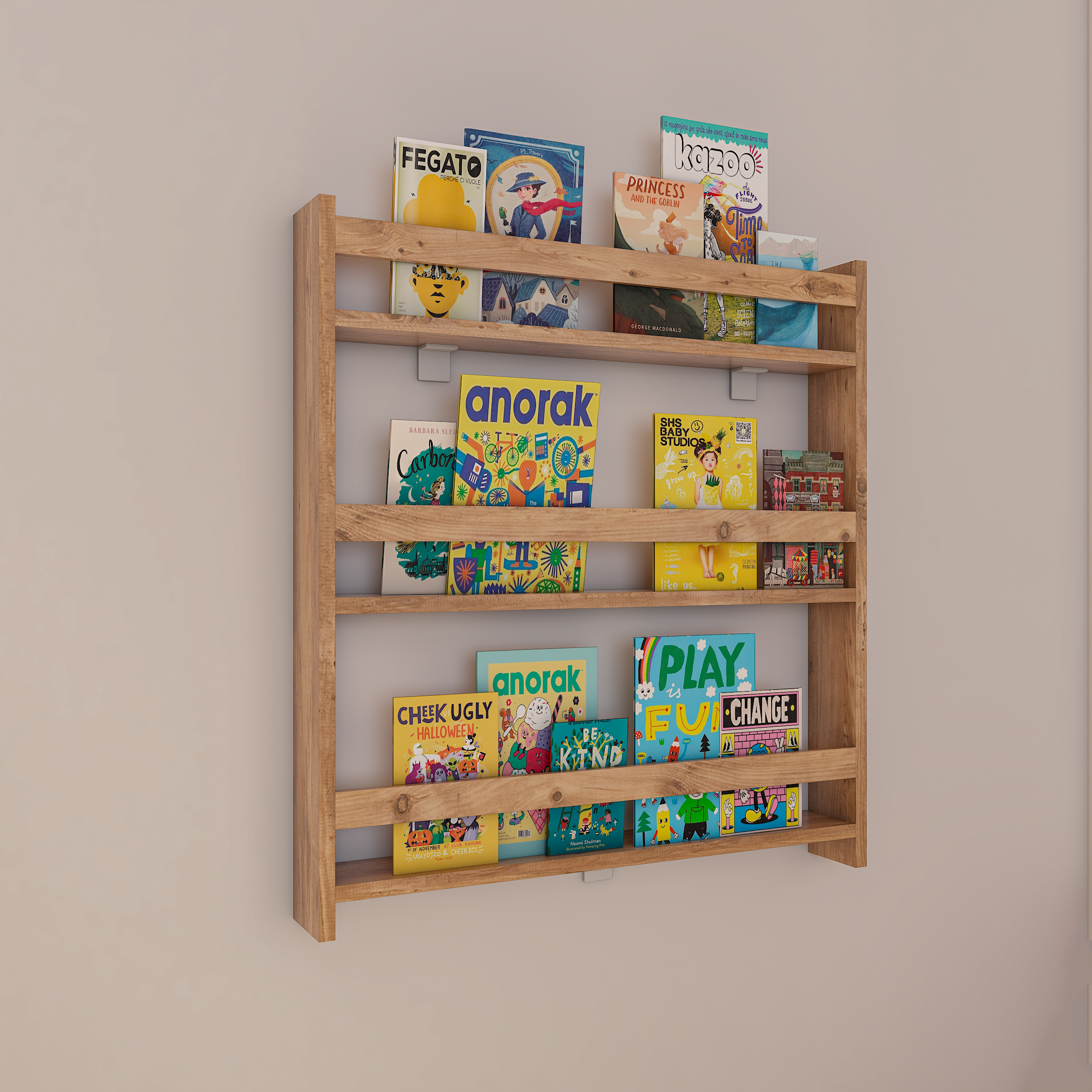 Estantería infantil de madera Estantería de pared infantil Estantería colgante Estantería de pared Estantería Kidos Estantería infantil de madera Estantería de pared infantil Estantería colgante Estantería de pared Estantería Kidos