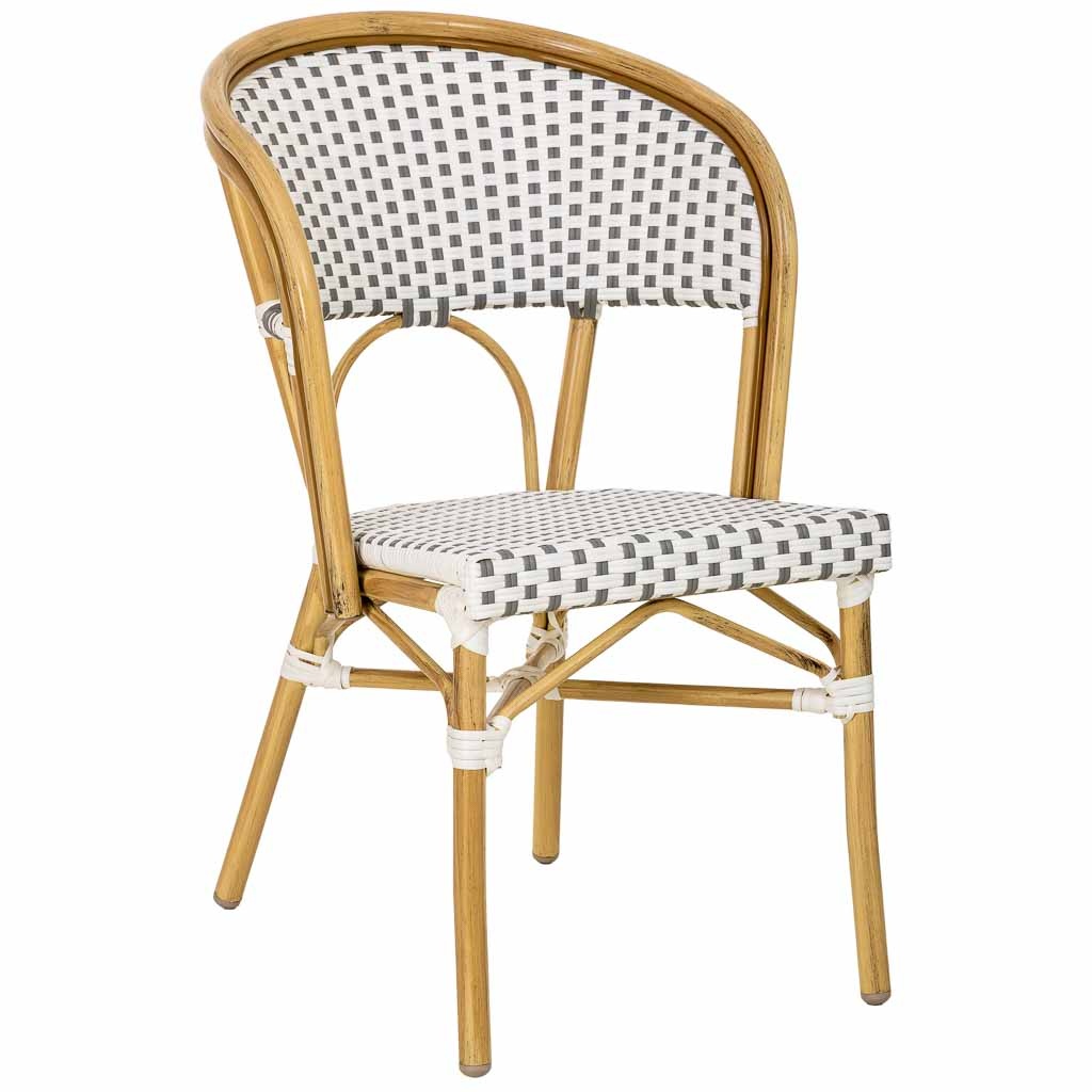 Wonderlust Deco - Silla de ratán blanco 50x61x86h cm Blanco 50x61x86h cm