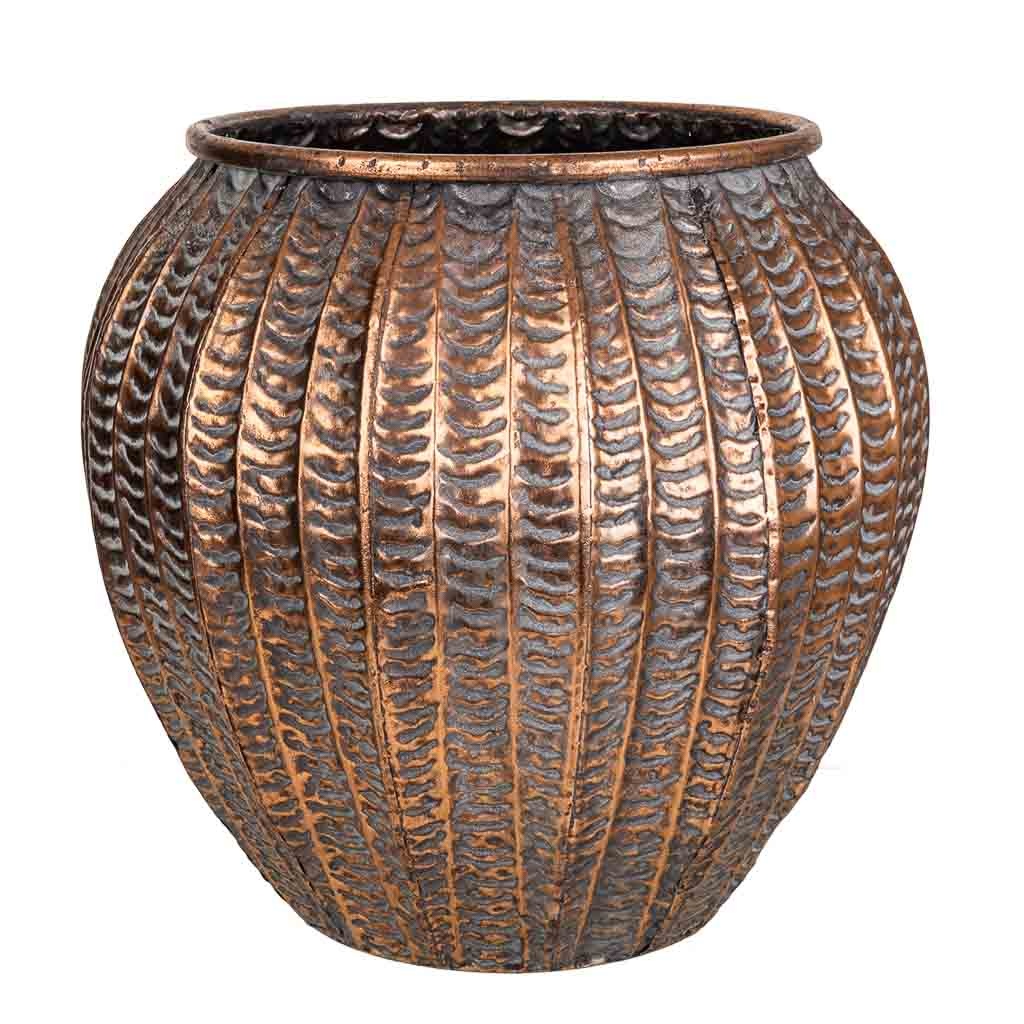 Wonderlust Deco - Macetero de metal dorado 35x35x32 Dorado 35x35x32h cm