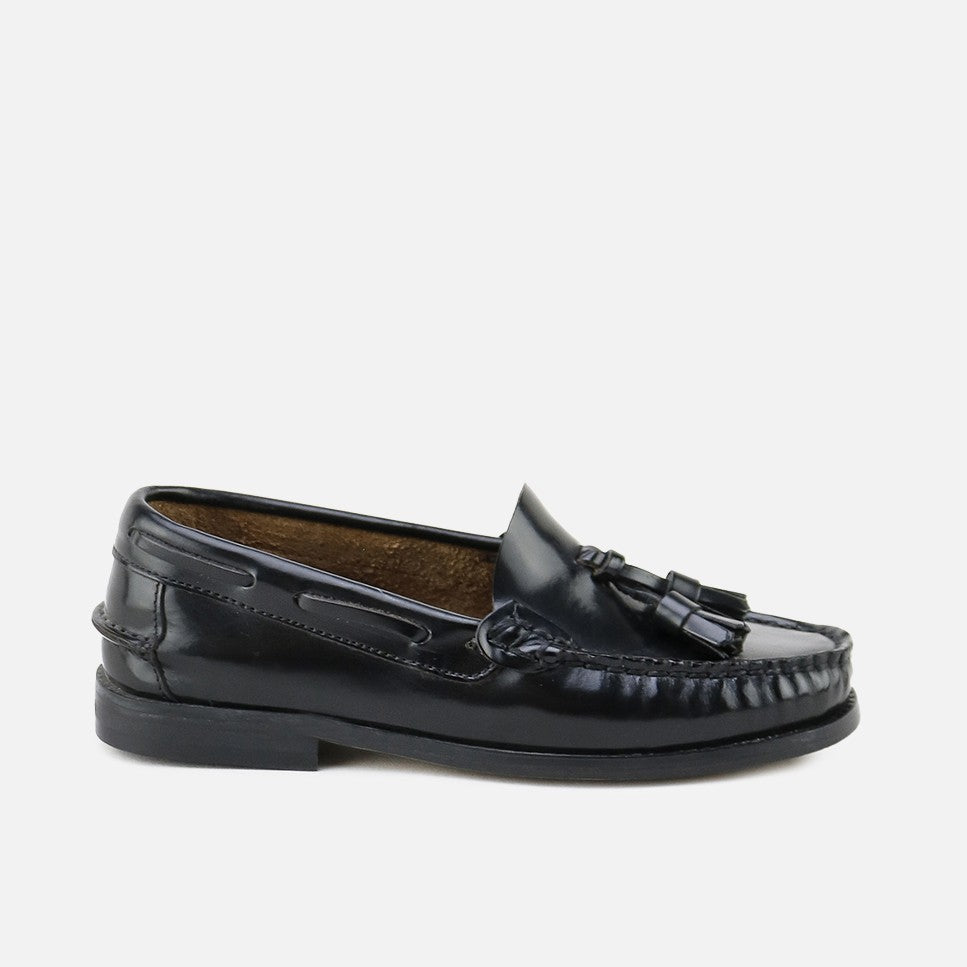 Mocasines Castellanos Borlas Negro Sibaritas | Eli 1957