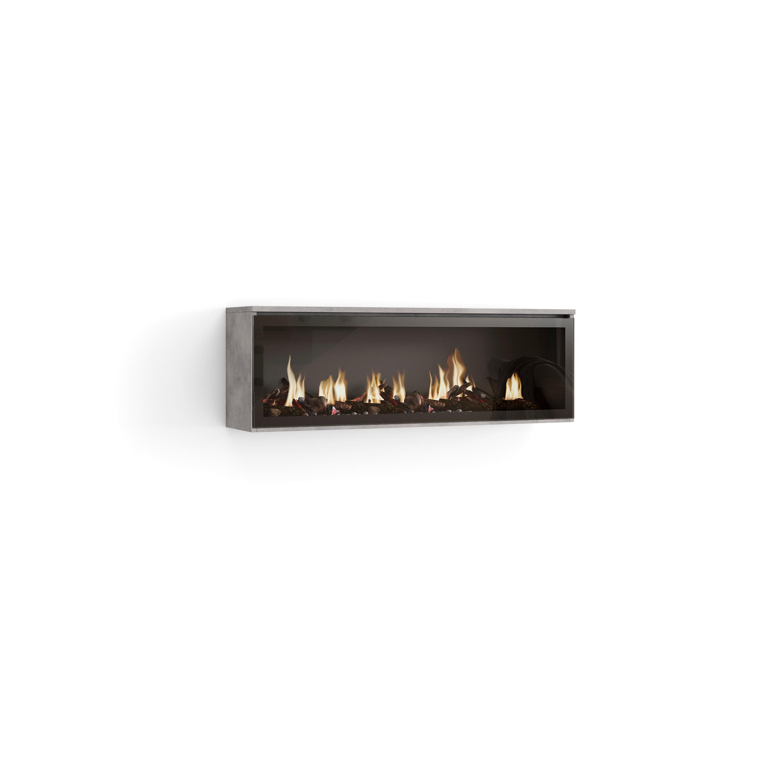 Skraut Home, Chimenea eléctrica LED XXL, Sin Calor, 107x38x25cm, Salón, Comedor, Estilo Moderno